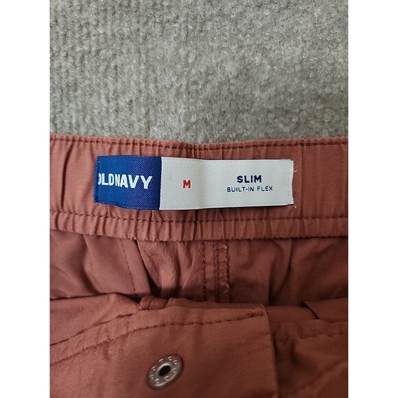Old Navy Slim Built-In Flex Tech Jogger Shorts Mens M Dusty Red Stretch NEW - Picture 10 of 12